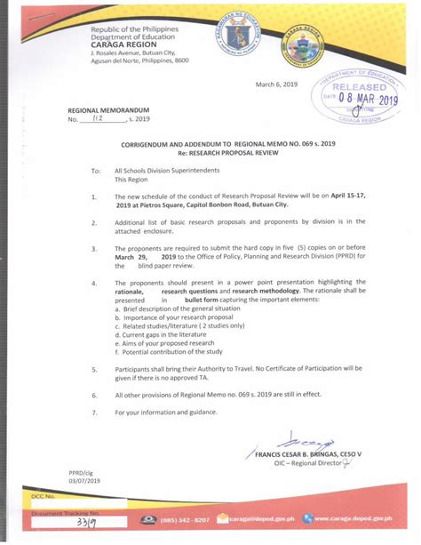 deped caraga memorandum|For more details, check the .